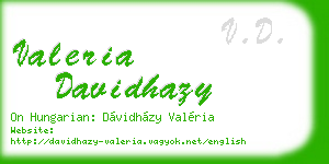 valeria davidhazy business card